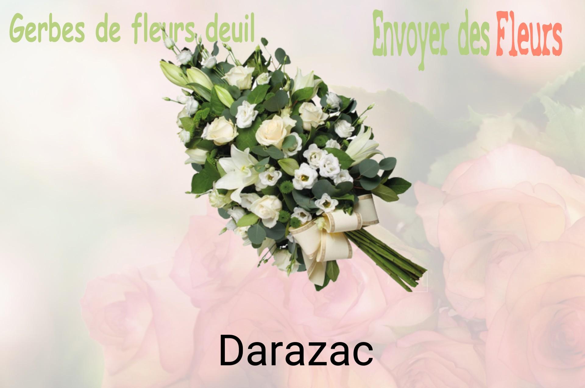 Gerbe de fleurs de deuil livrée à Darazac